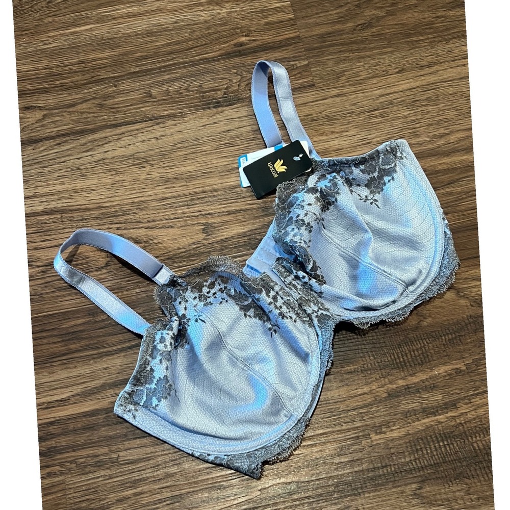 Wacoal Lace Affair Underwired Bra, Blue & Grey 851256 Blue Grey Lace 38DDD NEW